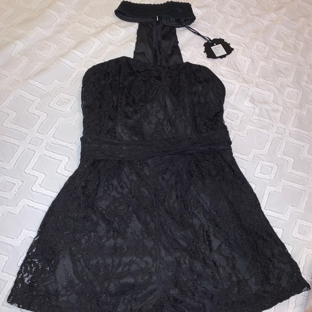 black lace romper